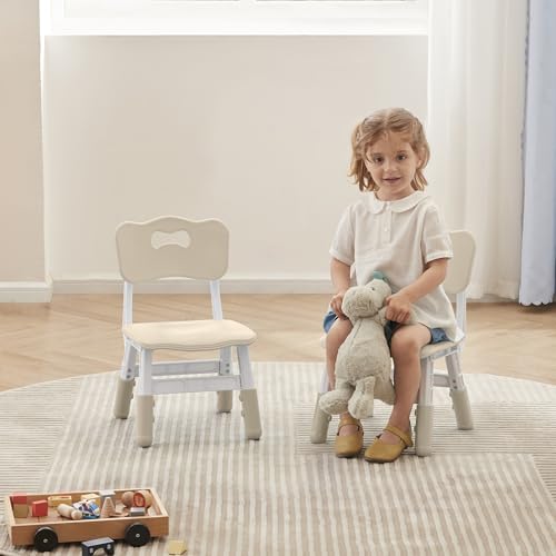 DOREROOM Adjustable Toddler 2 Chairs Set, 3 Level Adjustable Chil...
