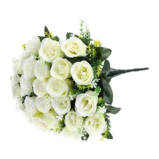 Zerodeko Ramo De Novia De Flores Artificiales Ramo De Flores Falsas Flor Rosa Ramo De Flores De Navidad Ramo De Rosas De Novia Rosa Ramo De Mano Flor De Seda De La Boda Flor Preservada De