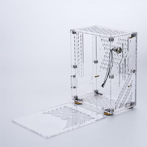 Gabinete Mini ITX de acrílico transparente con refrigeración 360°, soporte para placa base Mini ITX (170x170 mm), 2 SSD de 2,5 pulgadas y fuente de alimentación FLEX o 1U miniatura 4