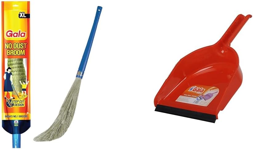 Gala No Dust Broom Extra Long (for Floor Cleaning Multipurpose, Fiber) (149629)