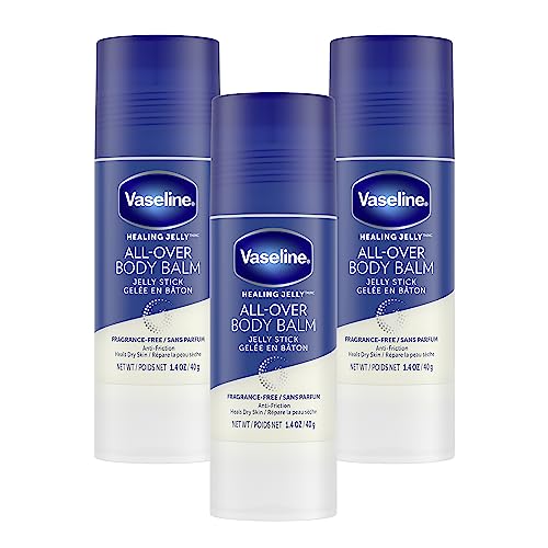 Vaseline All Over Jelly Balm Stick Healing Jelly Skin Care Unscented 40g (Pack of 3)