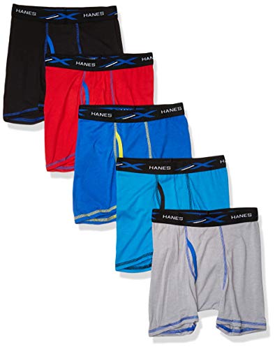 Hanes Boys' Lightweight Super Soft Boxer Briefs 5-Pack