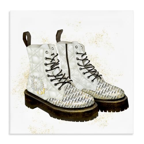 Stupell Industries Quilted Leather Boots, 24 x 24 Inch Canvas Wall Art