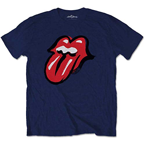 Rolling Stones The Filter Tongue Camiseta, Azul, XXL para Hombre