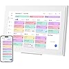 Calendario digitale da parete da 15,6", planner familiare con 32 GB di memoria, agenda digitale touchscreen e calendario da tavolo intelligente con pianificatore dei pasti