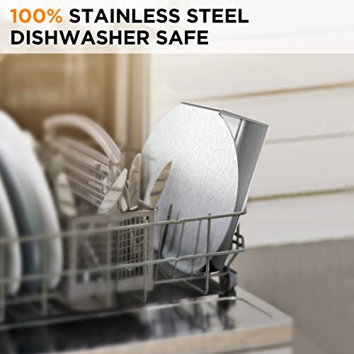 image for JENNY FRIDA Stainless Steel Burger Press, 5.5 Inch Round Burger Smashe