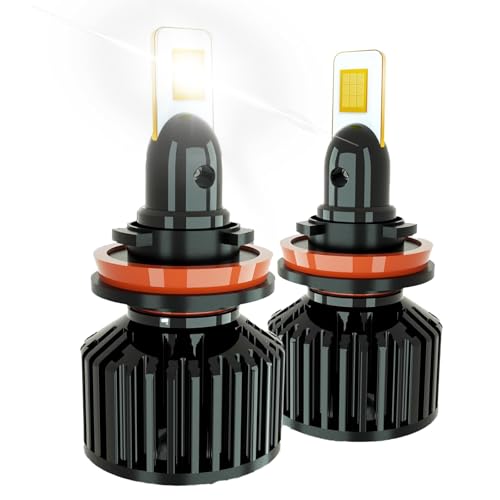 Sunrat H11 Fog Light Bulb 2025 Upgrade 50,000LM 100W H16 H8 Fog Light Bulb, 18-Core Chips, 1:1 Halogen Size, IP68 Waterproof, 70,000 Hours, 6500K Cool White
