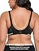 Wingslove Women's Full Coverage Minimizer Bra Wirefree Plus Size Bras Non-Padded Large Busts Comfort Straps Support (Black,36DD)