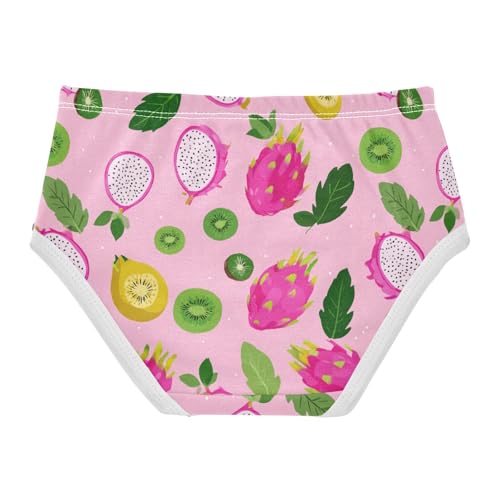 Wusikd Cute Dragon Fruits Pink Girls' Underwear Cotton Girls Briefs Soft Toddler Underwear 2T2