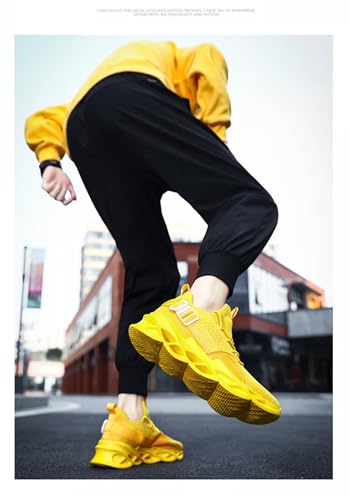 Breathable Mesh Stylish High Top Slip On Sneakers for Men Lightweight Blade Sole Design Sports Streetwear Shoes for Running Walking Gym Fashion Daily Wear4