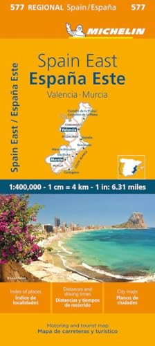 Mapa Regional España Este - Comunidad Valenciana, Murcia (11577): Straßen- und Tourismuskarte 1:400.000: 577 ⭐