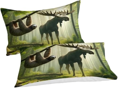 Parure de lit wapiti 200x200 en microfibre 3D haute densité durable