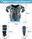 Fansport 5 Stück Motorrad Schutz Jacke,Kinder Motorrad rüstung mit Knieschoner Ellbogenschoner Brustpanzer Racing,für Outdoor Sport - 4/6/8/10/12/14 Jahre (Blau)
