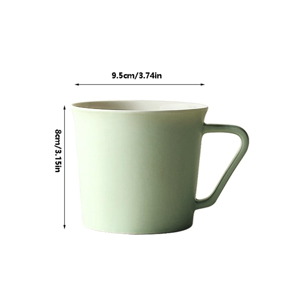 Taza de café Taza de cerámica, 1 pieza tazas café 350 ml for el hogar, la oficina, té con leche, latte y capuchino Tazas de chocolate(Pink)