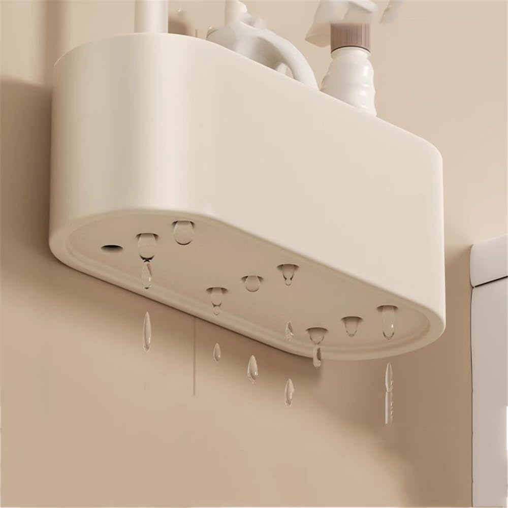 Klobürste Abgerundeter Kunststoff-Bürstenkopf, WC-Bürste, WC-Bürste aus Metall, mit schnell trocknender Toilettenbürstenablage for Badezimmer, Bodenbelag oder Wandmontage Toilettenbürste Set