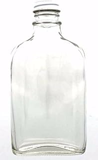 Home Brew Ohio 200ml Glass Flask with Secure Metal Screw Cap - Ideal for Homebrewing & Beverages (6.6oz Capacity)