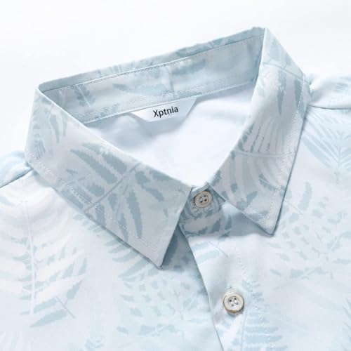 Image of Men's Hawaiian Shirt Tops Vintage Short Sleeve Button Down Beach Shirt Male Tropical Floral Summer Pullover Party Holiday
