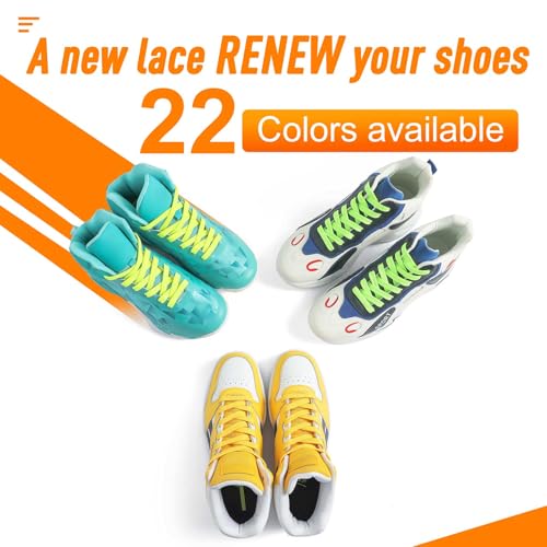 Image of VSUDO Shoe Laces for Sneakers, Shoelaces for Sneakers, Athletic Shoelaces | 8mm Flat Men Women Replacement Shoe Strings, Durable Polyester, Stay Tied, Running Walking Gym Sports Shoestrings