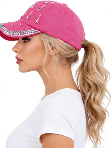 Gorra de béisbol con rhinestones para mujer miniatura 5