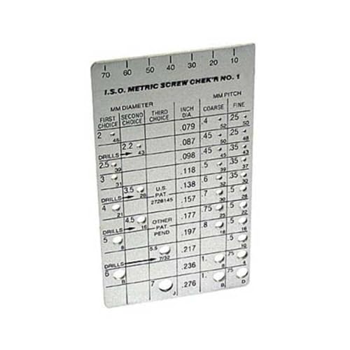 Metric Screw Checker (2mm to 7mm) - Made in USA