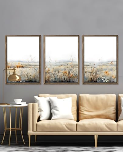 Poster fleurs de printemps encadré en bois pour raviver un salon terne