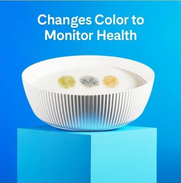 (8 Lbs). Pretty~Litter 8 Lb Health Monitoring Cat Litter, Non~Clumping Crystals, Odor Control, Lightweight, Unscented, Long~Lasting, Urinary Health Detection, Easy Maintenance, Multi-Cat Friendly