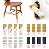 APKOL 16 Stück Stuhlsocken Möbelsocken, 4 Farben, Kratzfeste...