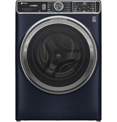 GE Profile 5.3 cu. ft. Smart Front Load Washer in Sapphire Blue w/OdorBlock UltraFresh Vent System,...