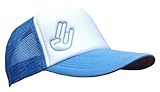  Vintageoutlet.de Trucker Cap mit Stick Shocker Hand Mesh Kappe MŸtze Tuning VW Sign Kult NEU!, hellblau