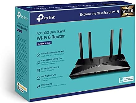 TP-Link Archer AX1800 Next-Gen WiFi 6 Gigabit Dual Band Wireless Cable Router, WiFi Speed up to 1201Mbps/5GHz+574Mbps/2.4GHz, 8 Gigabit LAN Ports, Ideal for Gaming Xbox/PS4/Steam & 4K (Renewed)