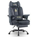 Symino Sofa-Like Gaming Chair with Enveloping Seating Experience, Computer Chairs, PC Chair with Footrest, Ergonomic Comfortable Gaming Chairs for Adults, Grey