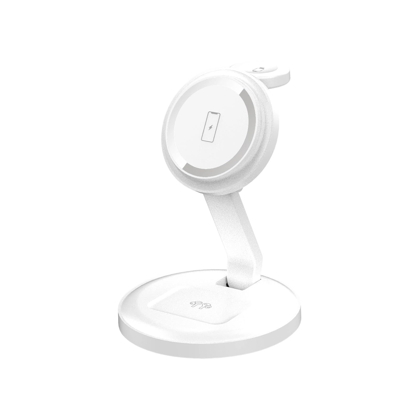 Support de chargement pliable réglable 3 en 1 15 W - Design pour montre intelligente téléphonique - Plusieurs appareils pour téléphone portable