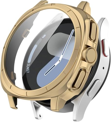 Image of Oboe Screen Protector PC Case 40mm Ultra Appearance Cover 'Compatible with' Samsung Galaxy Watch 7 40mm Watch (Champagne Gold) [Watch NOT Included]