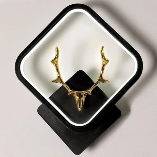 Image of Desidiya Aluminium Deer Pendant Light for Living Room Decor Fancy Indoor /Outdoor Decorative Lights for Bedroom, Black Square Fancy Lights Bedroom, Home Decoration Wall Light - Pack of 2