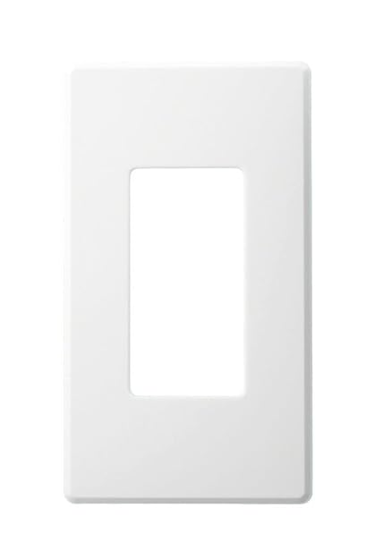 AWP0F-10W Wallplate for Renoir II Architectural Wall Box Dimmer, Fins Left On, 1 Narrow Dimmer Supported, White