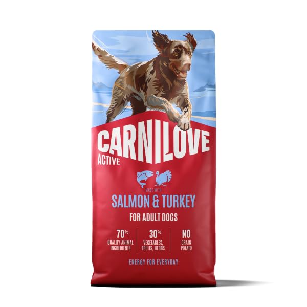 Carnilove Nourriture active au saumon et à la dinde pour chien 12 kg
