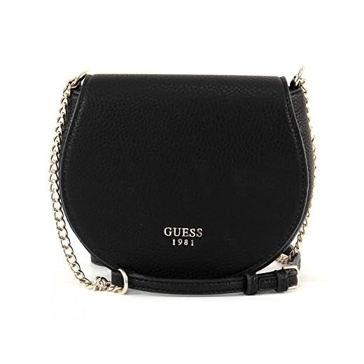 GUESS, Damen Handtaschen, Clutches, Umhängetaschen, Crossover-Bags, Crossbodys, Schwarz, 18 x 15,5 x 6 cm (B x H x T)