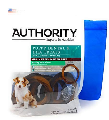 Authority Puppy Teething Rings Dental and DHA Treats (Pack of 2) and Tesadorz