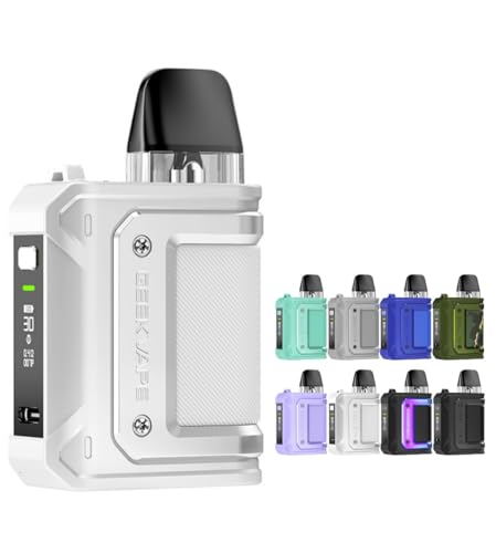 M[NxCv Aegis Hero Q Pod X^[^[Lbg 1300mAh (Max 30W) 2ml C[WX q[[ L[ |bh dq^oR Vape xCv (White)