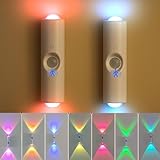Nachtlicht Mit Bewegungsmelder, 2 Stück Aufladbar Magnetischen Led Nachtlicht, Dreifarbige Dimmfunktion & RGB-Ambientelicht Bewegungsmelder Licht, 3 Modi (Auto/ON/OFF), Für Treppe, Schlafzimmer (C)