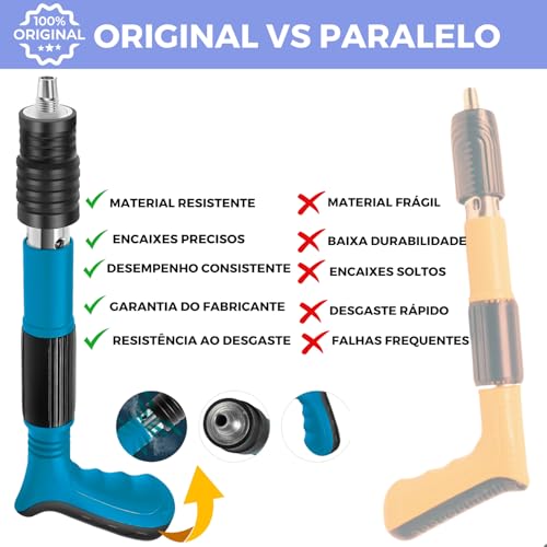 Pistola De Pino Fixação Prego Ação Direta Finca Pinos 100 Rebites + Equipamento de Segurança Profiss