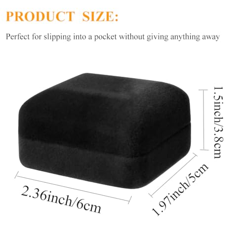 GBYAN Velvet Ring Box with LED Light Jewelry Display Gift Box for Proposal,Engagement, Wedding3