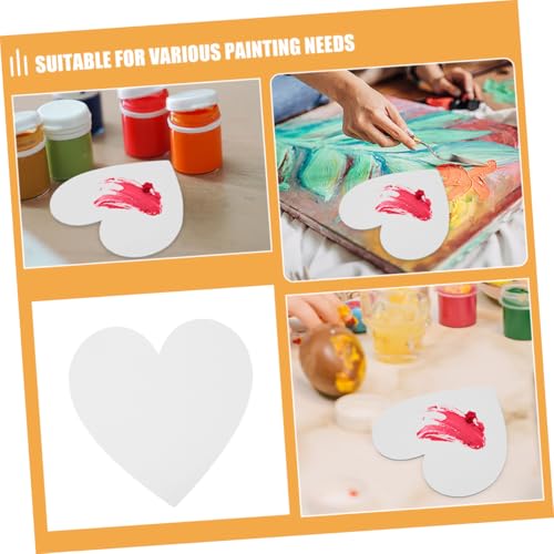 Tablero de lienzo para pintar con forma de corazón Uonlytech de 5 piezas para bocetos 4