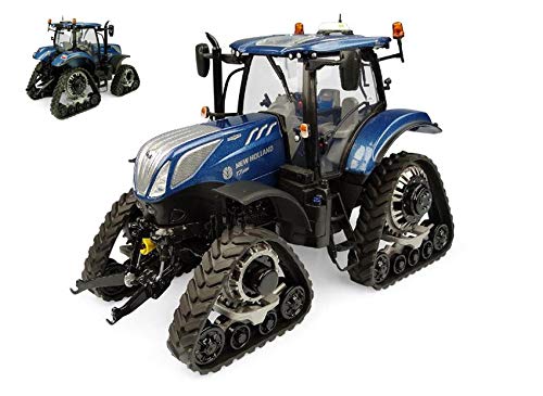 TRATTORE NEW HOLLAND T7.225 BLUE POWER WITH TRIANGULAR TRACKS 1:32 - Universal Hobbies - Mezzi Agricoli e Accessori - Die Cast - Modellino