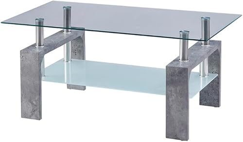 Miniatura 32 de Mesa de centro rectangular para sala de estar, mesa de té adecuada para sala de espera, mesa de centro lateral moderna con patas de madera, mesa de