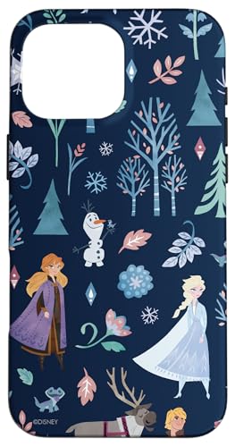 ディズニー アナと雪の女王 2 アナ・エルサ オラフ クリストフ スヴェン ブルーニ プリント スマホケース iPhone 16 Pro Max 用