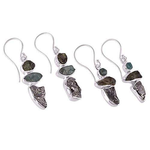 Solid 925 Sterling Silver Handmade Drop And Dangle Multi-Stone Earrings For Women, Valentines Day Gift Jewelry #TOP2