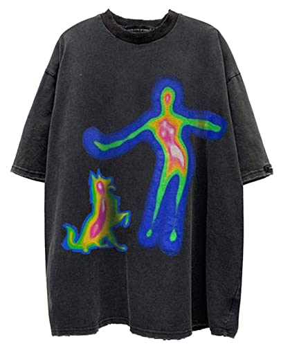 Aelfric Eden Oversized Graphic Tees Print Vintage Tshirts Cotton Tops Streetwear Casual Shirt