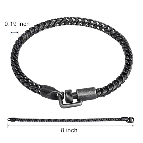 Pulsera para hombre de acero inoxidable con piedras naturales miniatura 3