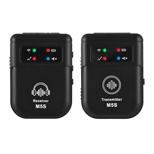 Sistema inalámbrico IEM con señal estable, transmisor y receptor recargables para estudio, banda, ensayo y presentaciones en vivo (Set transmisor receptor) miniatura 2